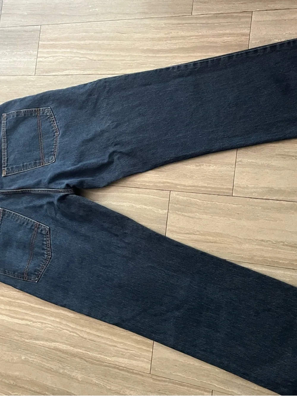 Arizona Jeans Men's 38x30 Blue Original Straight Leg Dark Wash Denim Stretch.